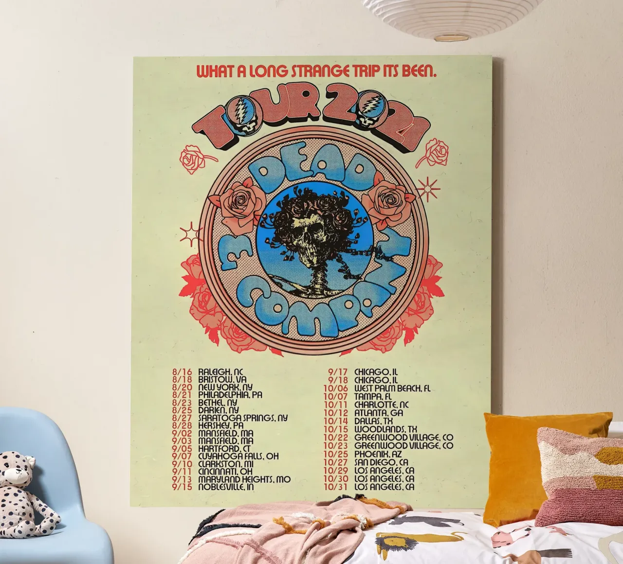 dead and company tour data canvas met Baklijst van martina
