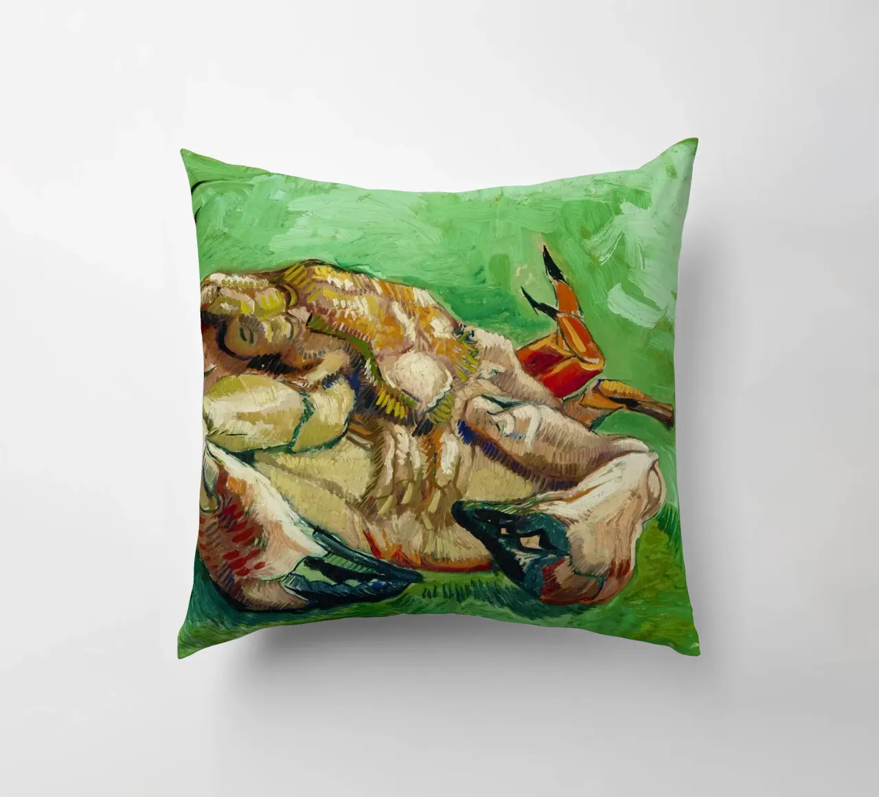 A Crab on Its Back (1889) by Vincent van Gogh decorative cushion by Classic Art Prints