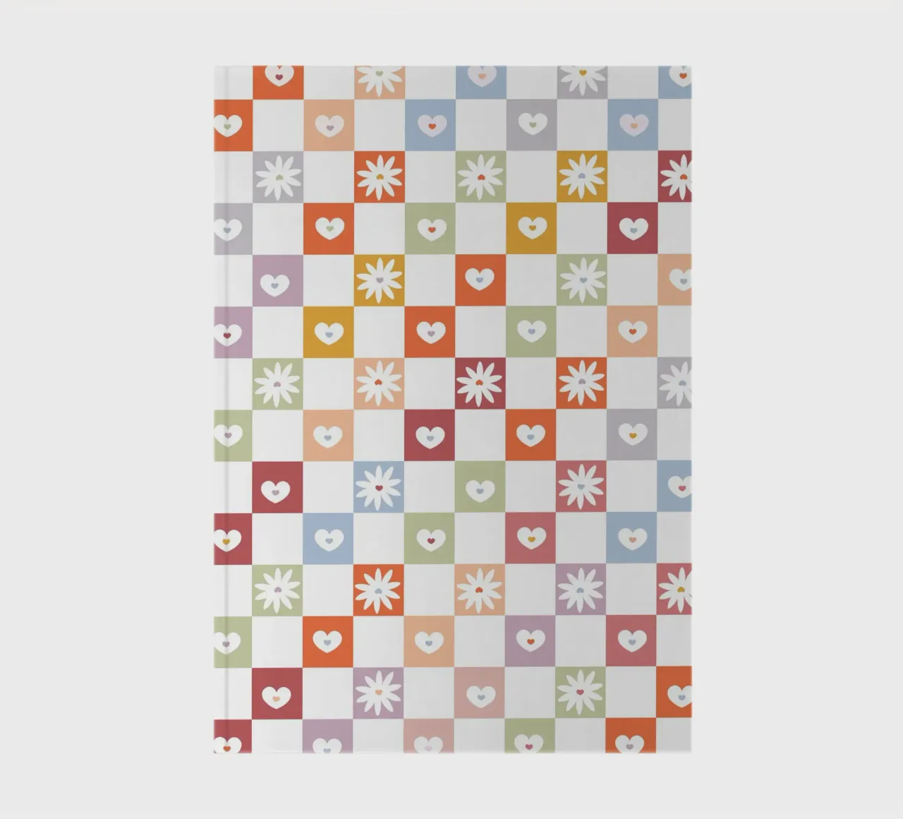 Plaid pattern Christmas design with paw print notebook by gulsengunel