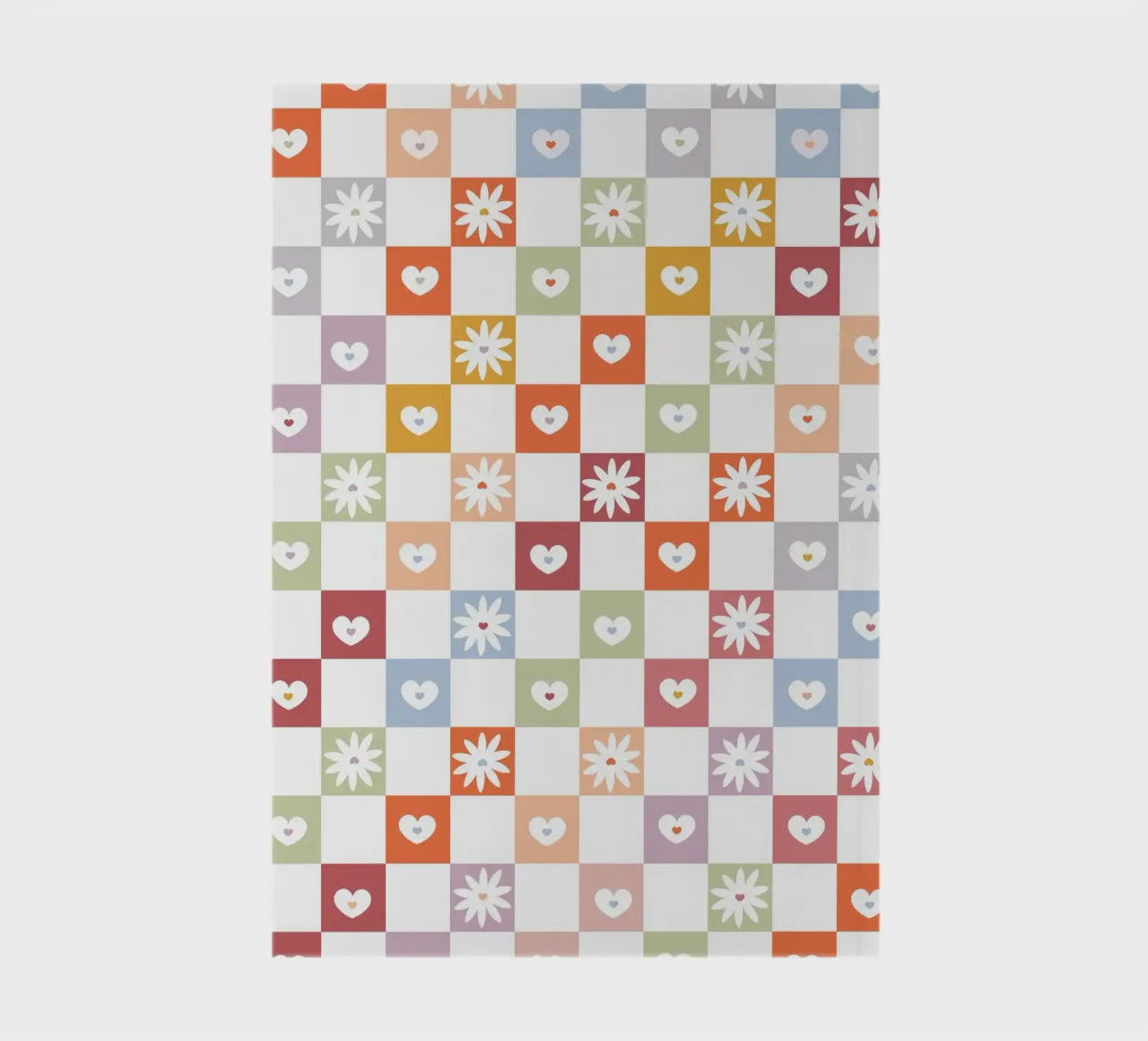 Plaid pattern Christmas design with paw print notebook by gulsengunel