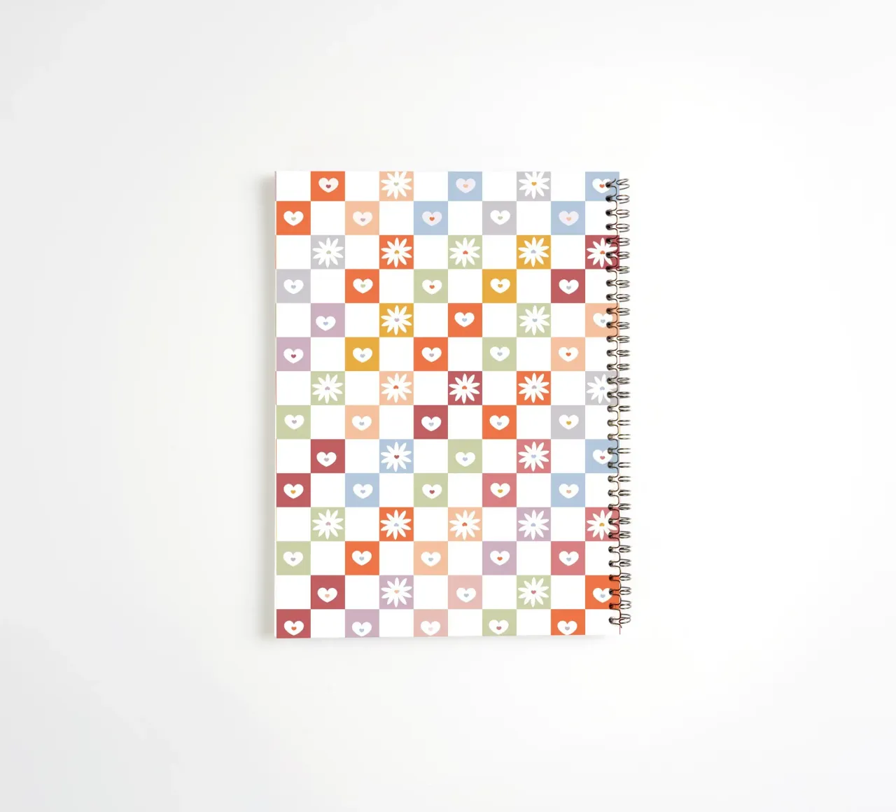 Plaid pattern Christmas design with paw print spiral notebook by gulsengunel