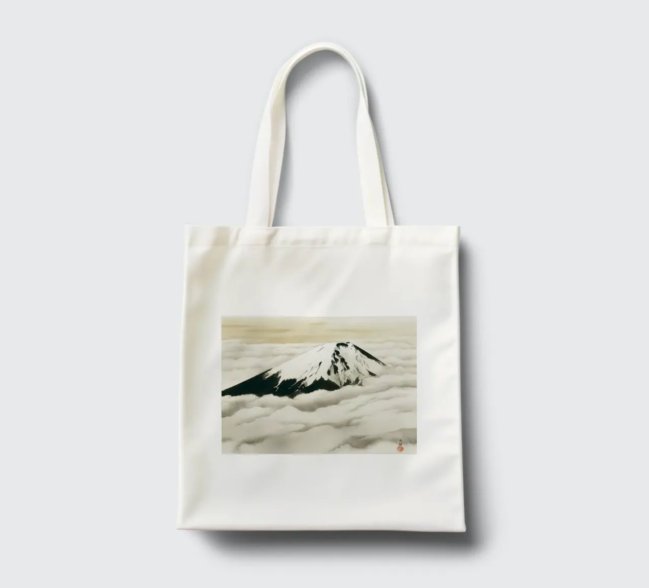 Lo spirito del Giappone di Yokoyama Taikan borsa in juta da Classic Art Prints