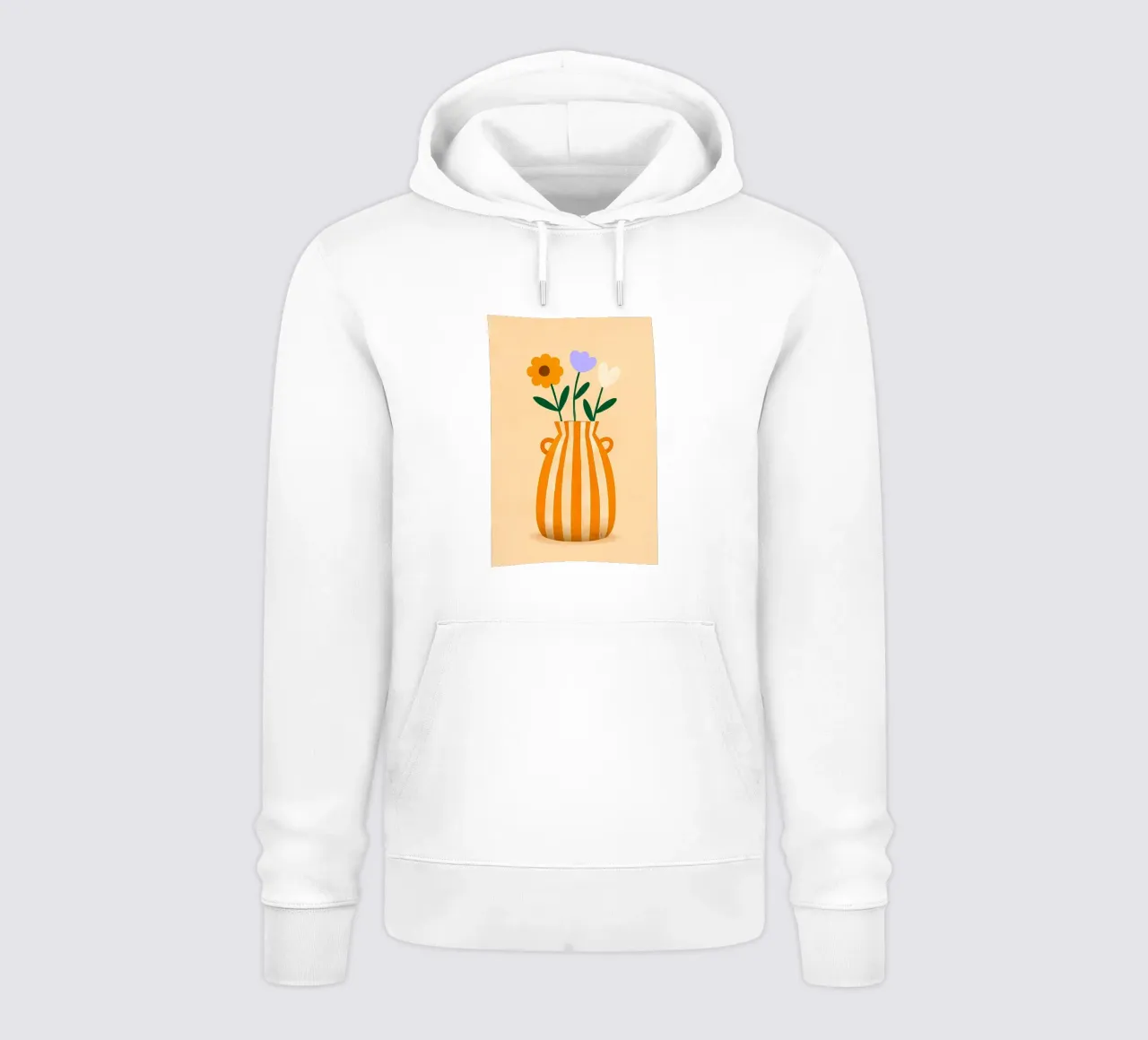 Vaso di terracotta con fiori felpa con cappuccio da Larry