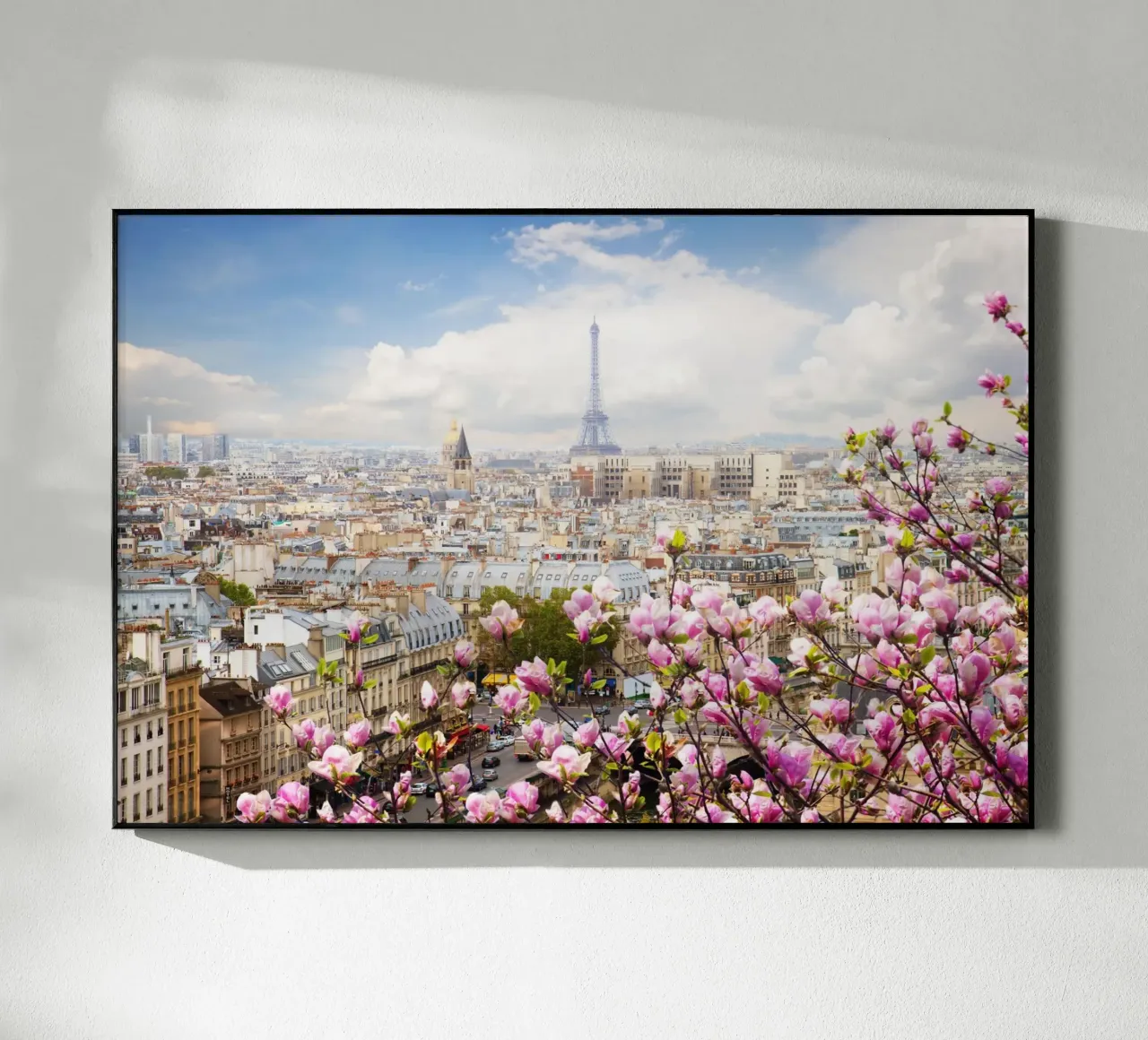 Fiori di primavera con la Torre Eiffel, Parigi, Francia plexiglass da Wanderlust Vibes