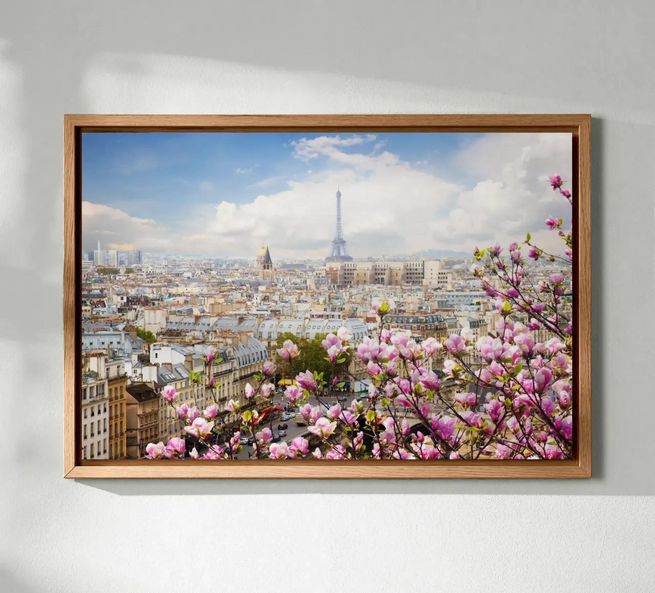 Spring in Paris canvas with Floater frame by Wanderlust Vibes