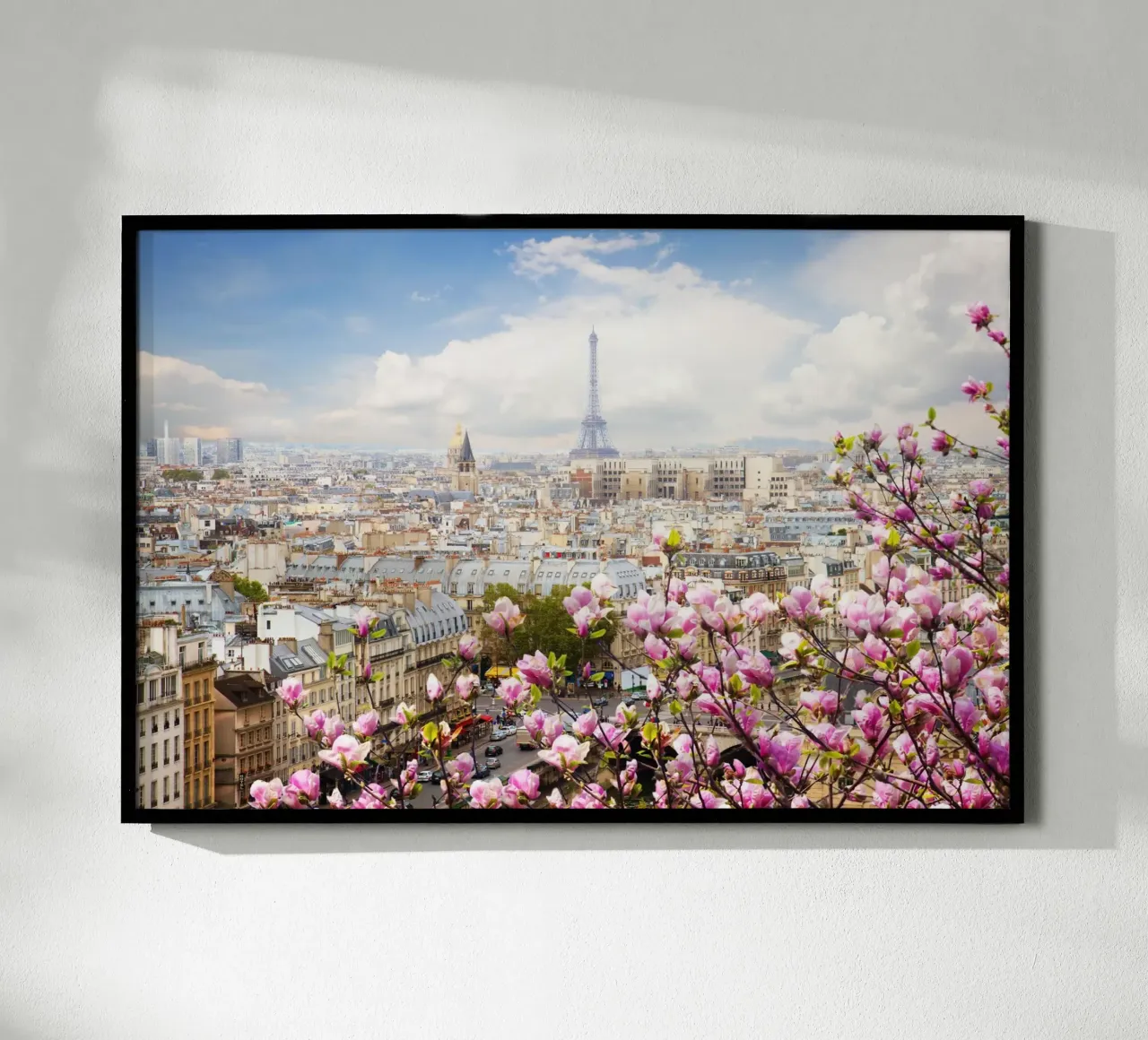 Fiori di primavera con la Torre Eiffel, Parigi, Francia carta hahnemühle da Wanderlust Vibes
