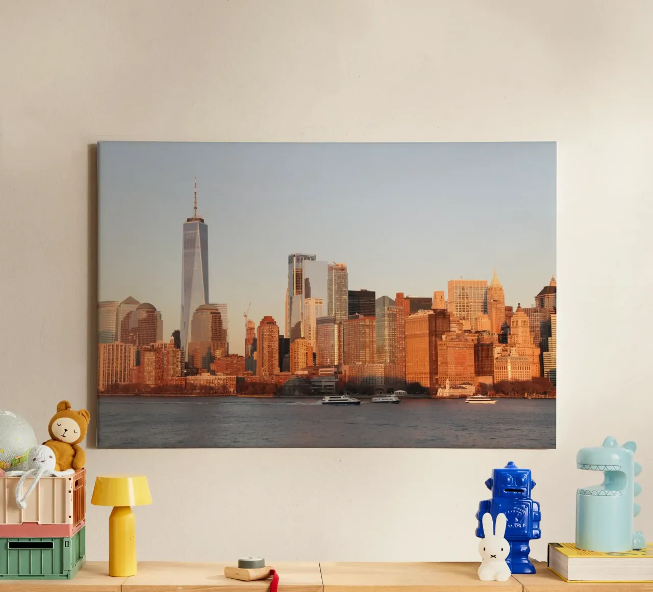 L'ora d'oro a New York tela con Cornice a cassetta da Wanderlust Vibes