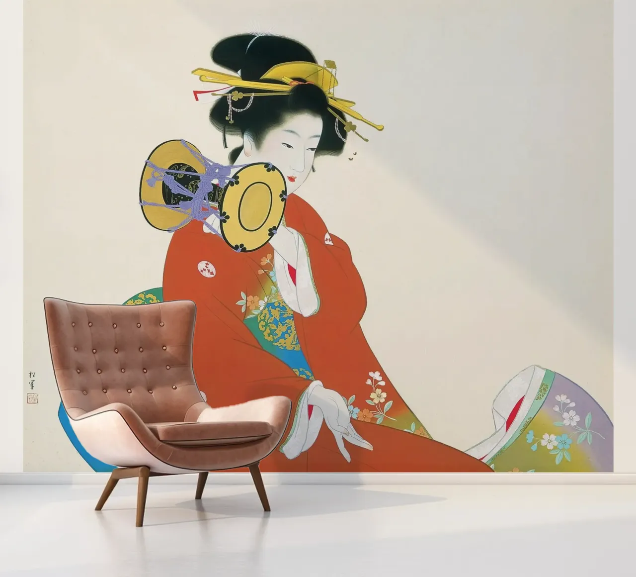 Sound of Tsuzumi by Shoen Uemura photo wallpaper by Venus Art
