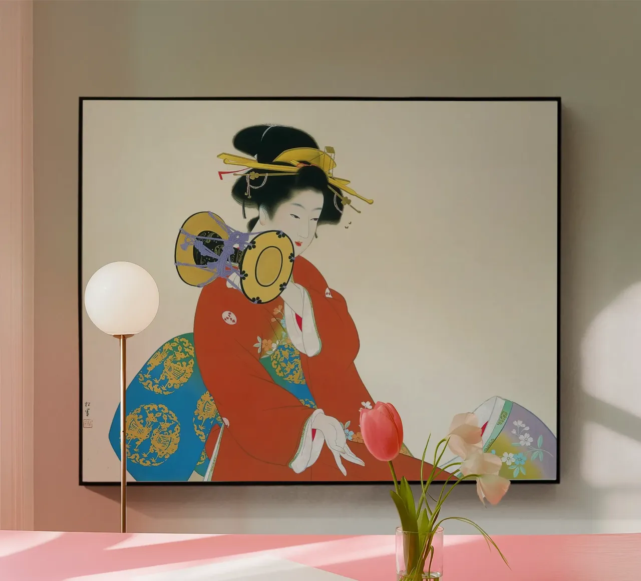 Sound of Tsuzumi by Shoen Uemura acrylic glass by Venus Art