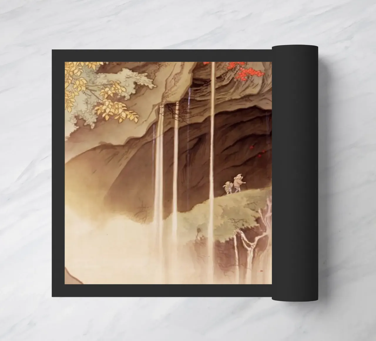 Urami Falls in Nikko by Kawai Gyokudō doormat by Classic Art Prints