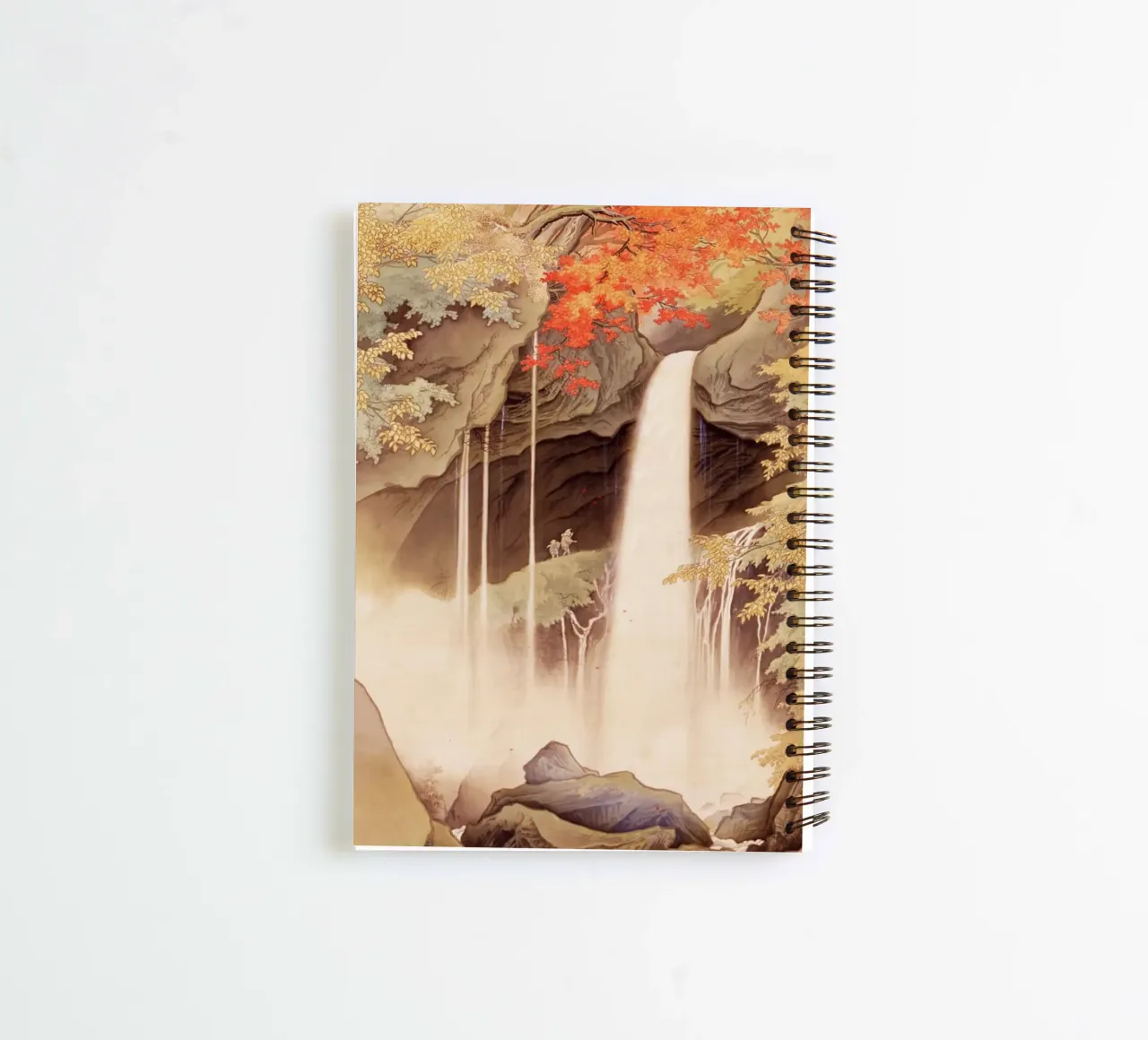 Urami Falls in Nikko by Kawai Gyokudō spiral notebook by Classic Art Prints