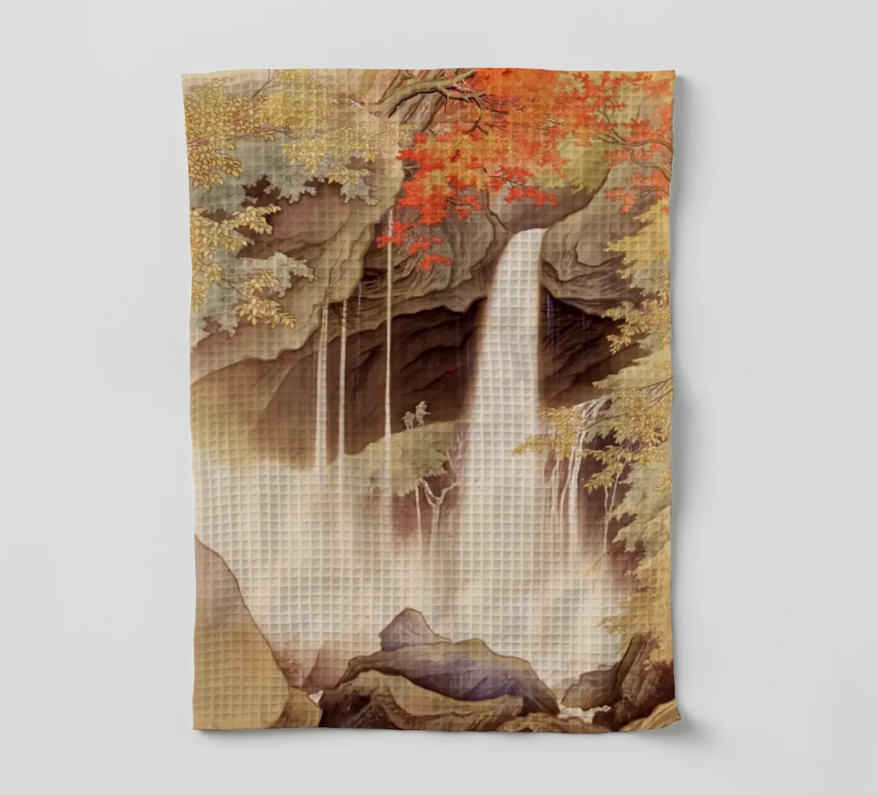 Urami Falls in Nikko by Kawai Gyokudō tea towel by Classic Art Prints