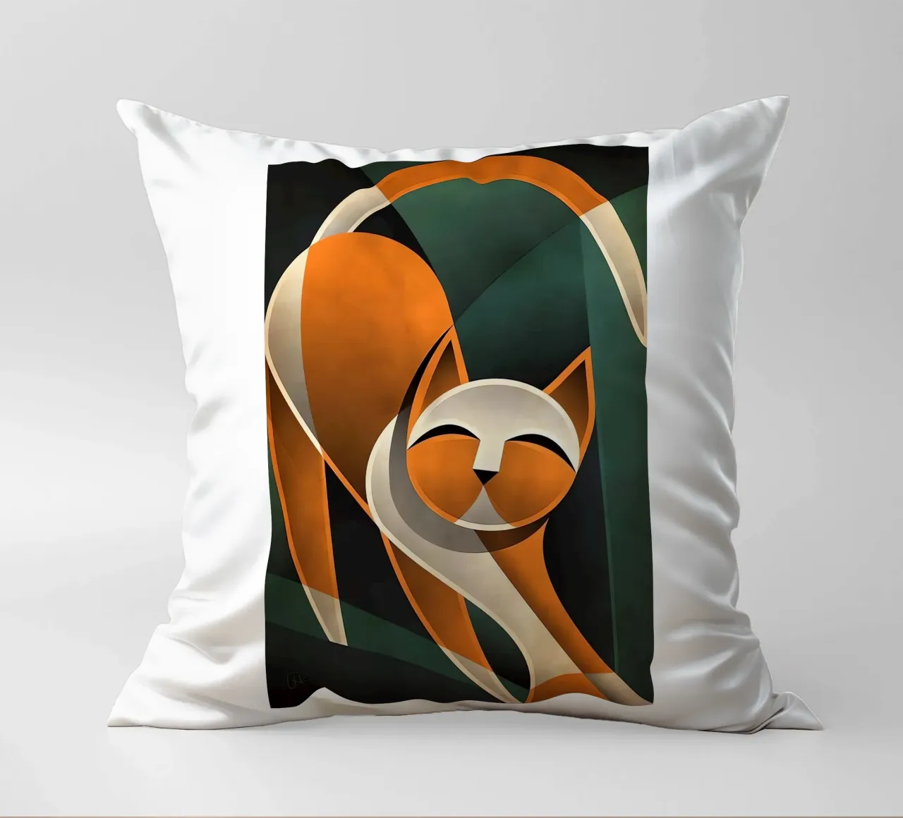 Gatto geometrico cuscino da Manuela