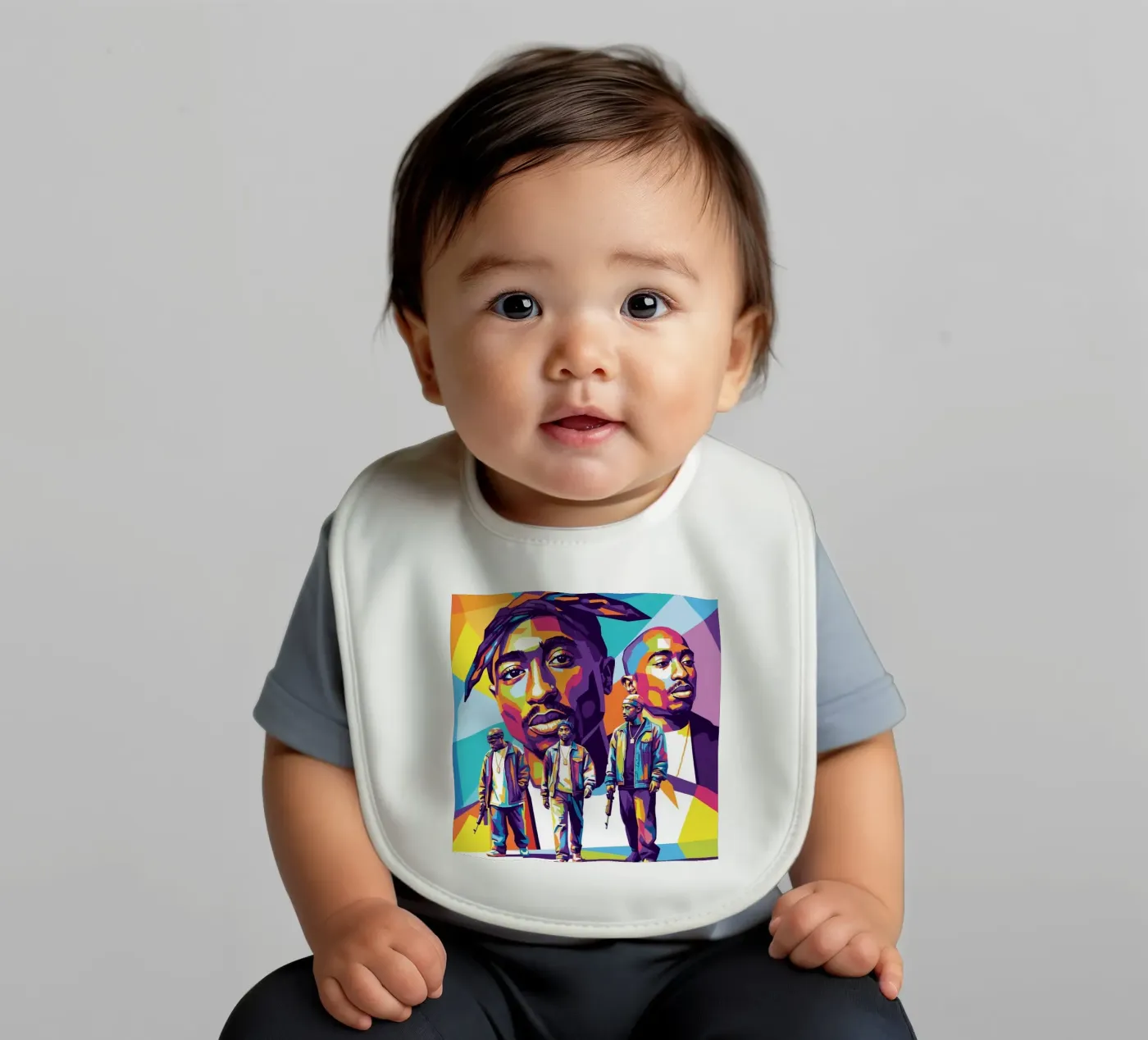 Tupac baby bib by Hantamrata