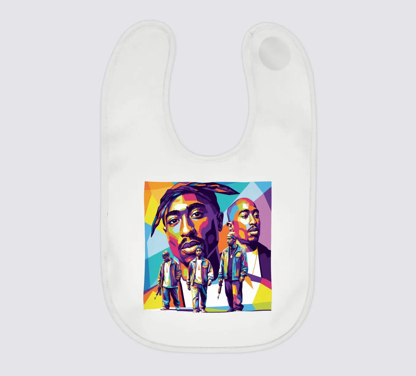 Tupac baby bib by Hantamrata