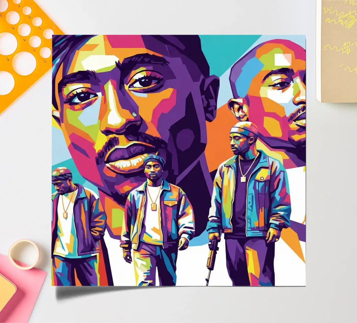 Tupac foglio adesivo da Hantamrata