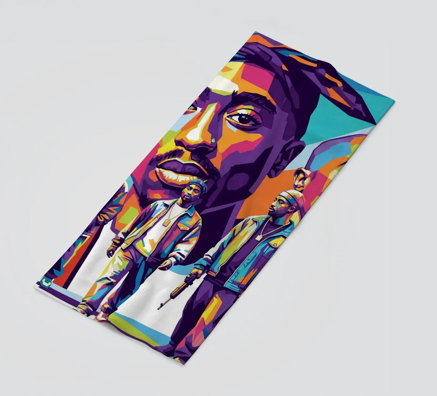 Tupac beach towel by Hantamrata