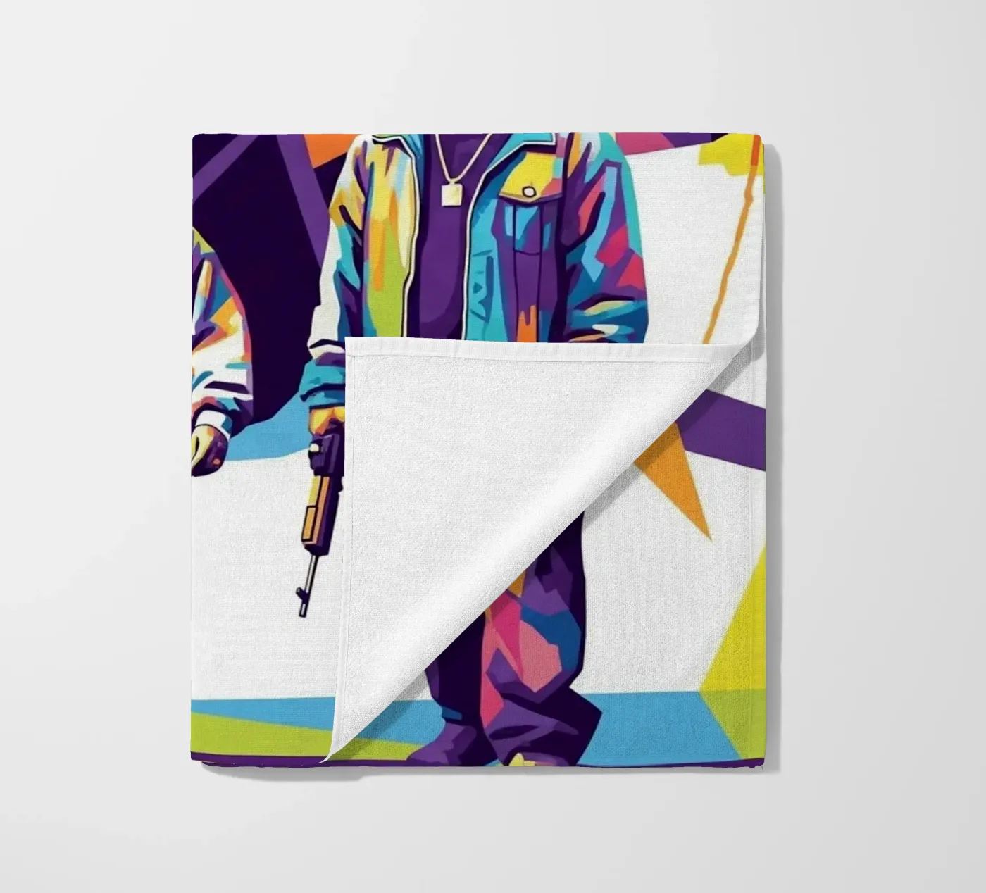 Tupac beach towel by Hantamrata