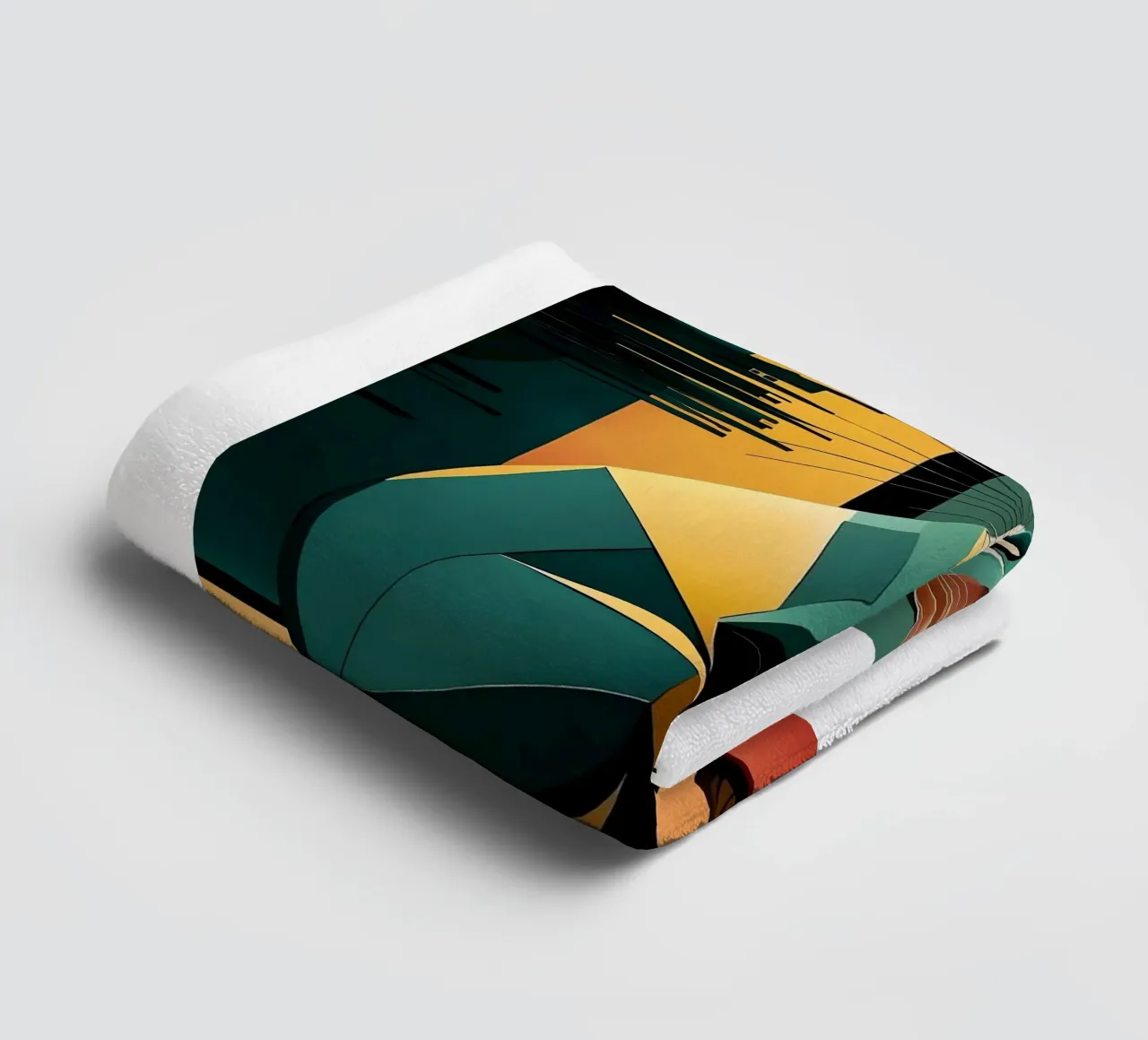 Geometry Cat towel by Manuela