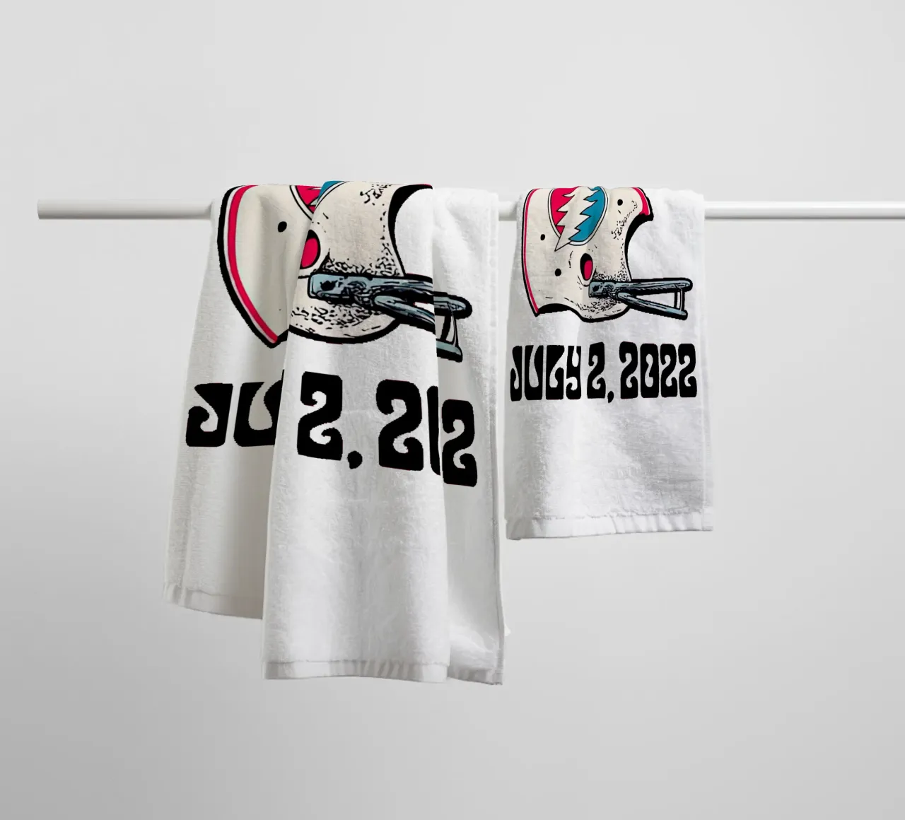 Gillette Stadium helmet rugby july 22 towel by martina
