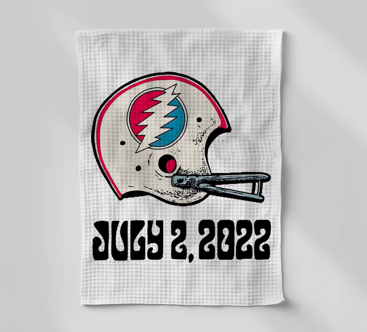 Gillette Stadium helmet rugby july 22 tea towel by martina