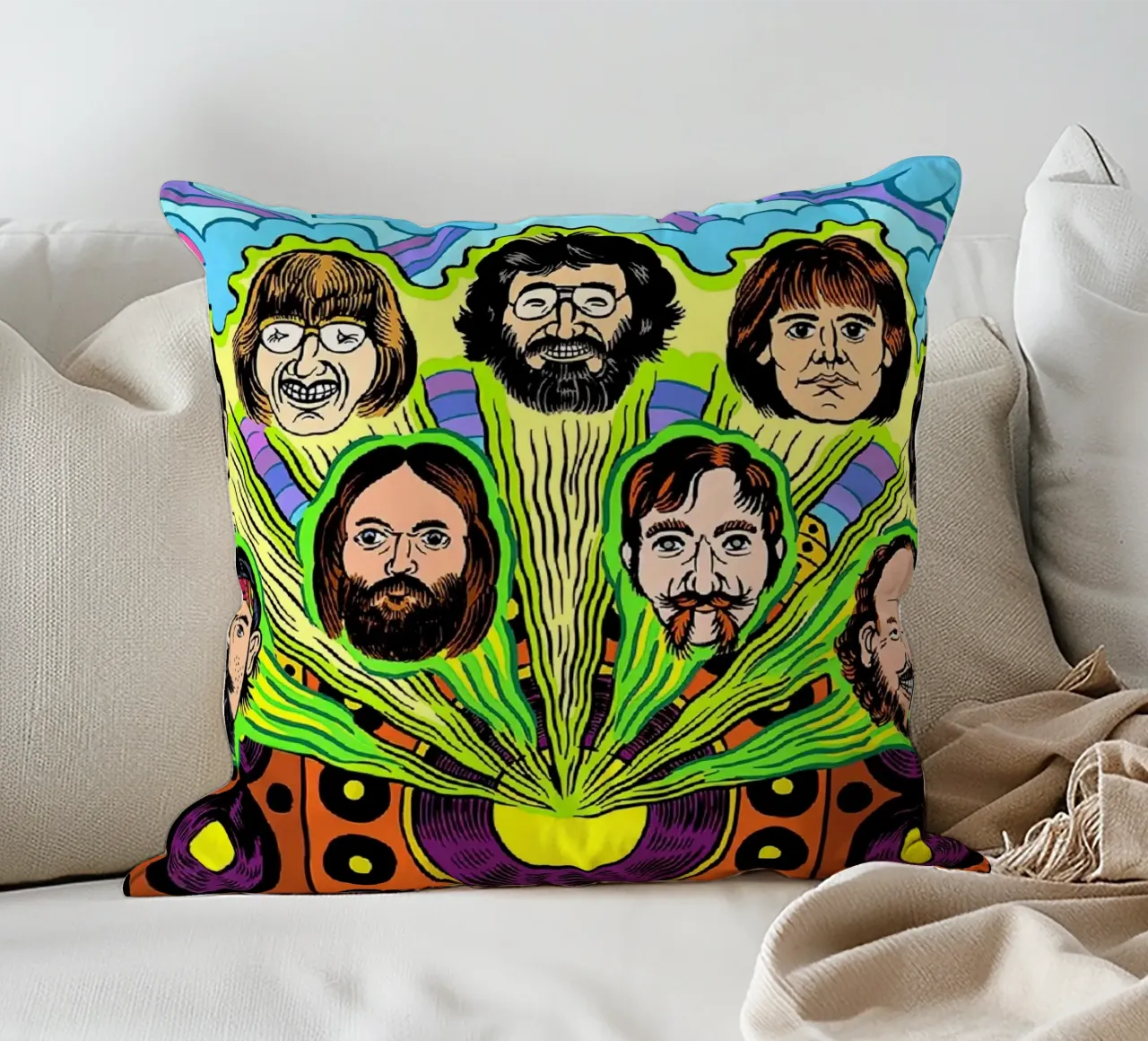 grateful dead decorative cushion by martina