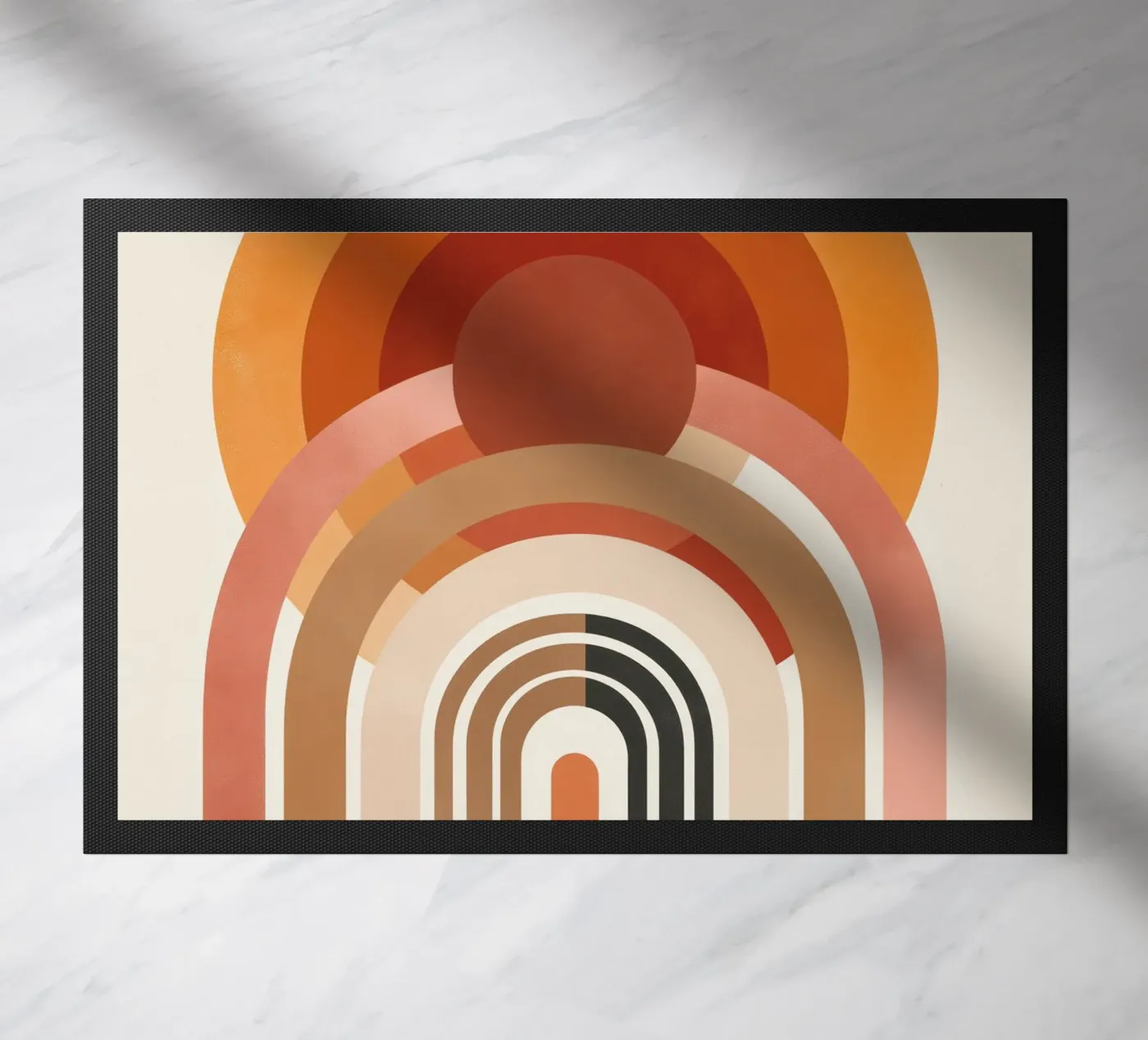 Abstract boho doormat by Pictura