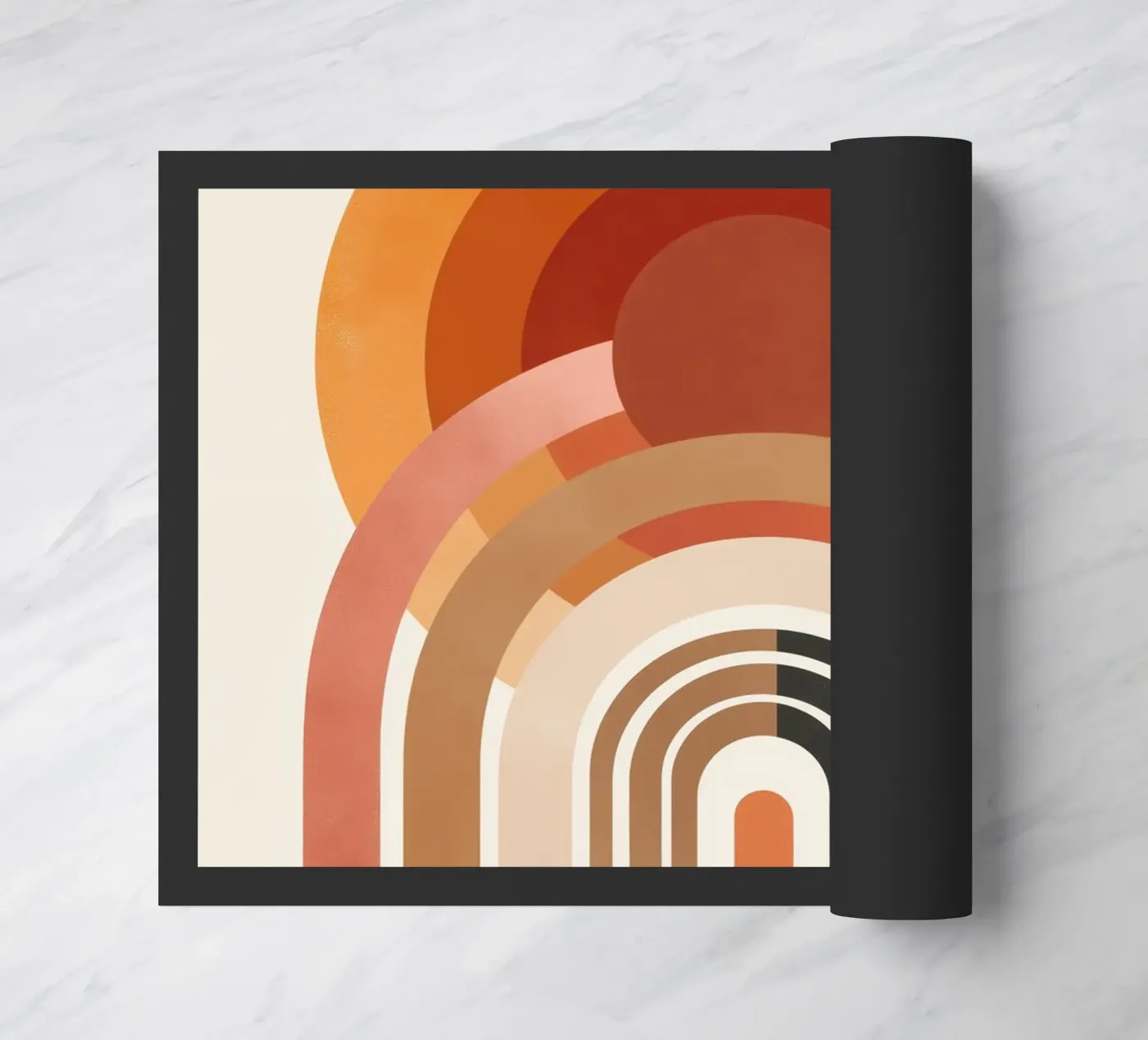 Abstract boho doormat by Pictura