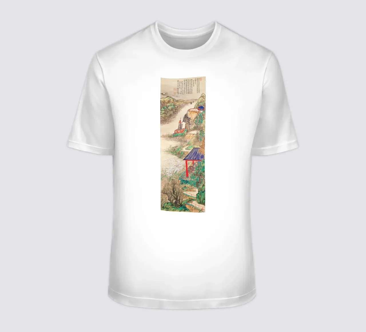 Abe no Nakamaro Writing a Nostalgic Poem While Viewing the M t-shirt by Venus Art