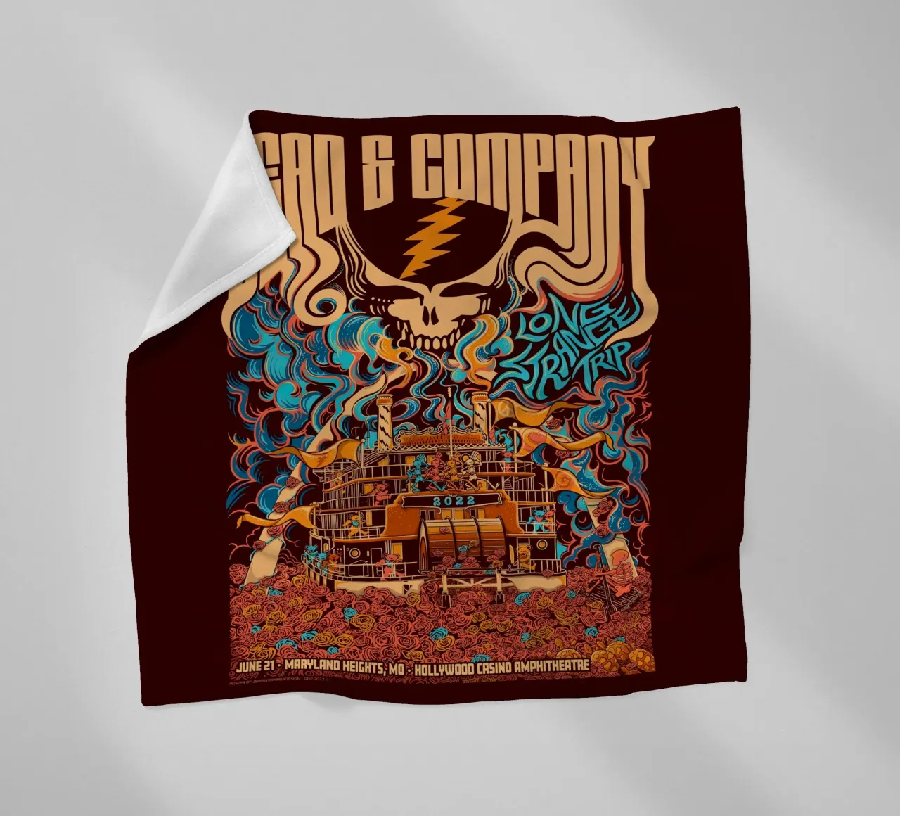 Hollywood Casino Amphitheatre St Louis fleece blanket by martina
