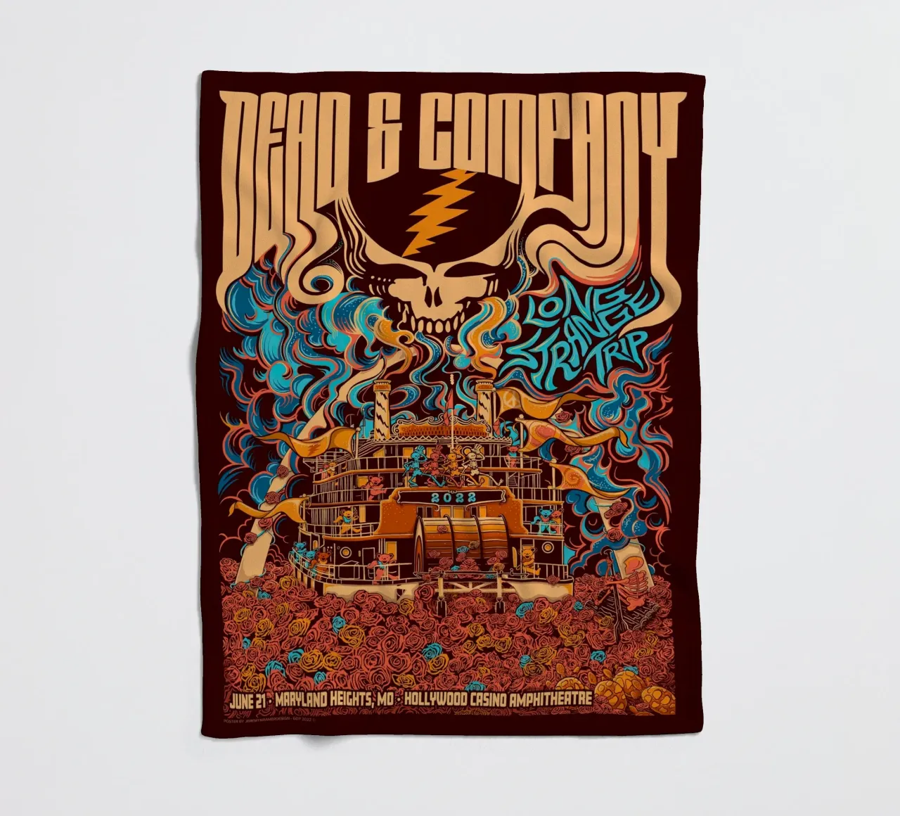 Hollywood Casino Amphitheatre St Louis fleece blanket by martina