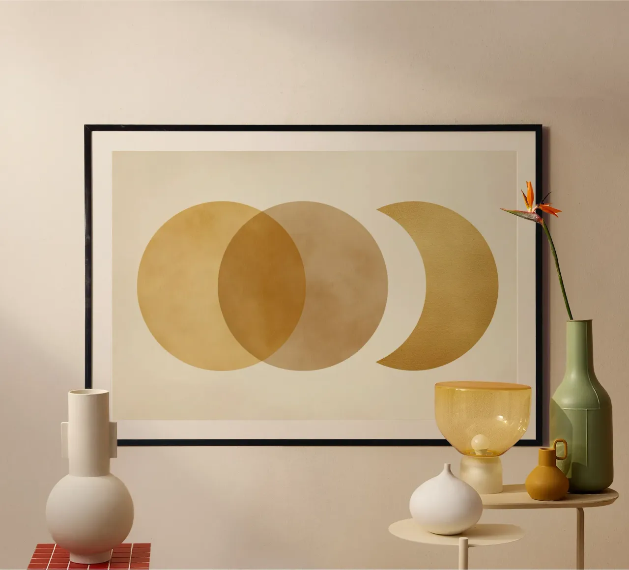 Abstracte cirkels poster van Pictura