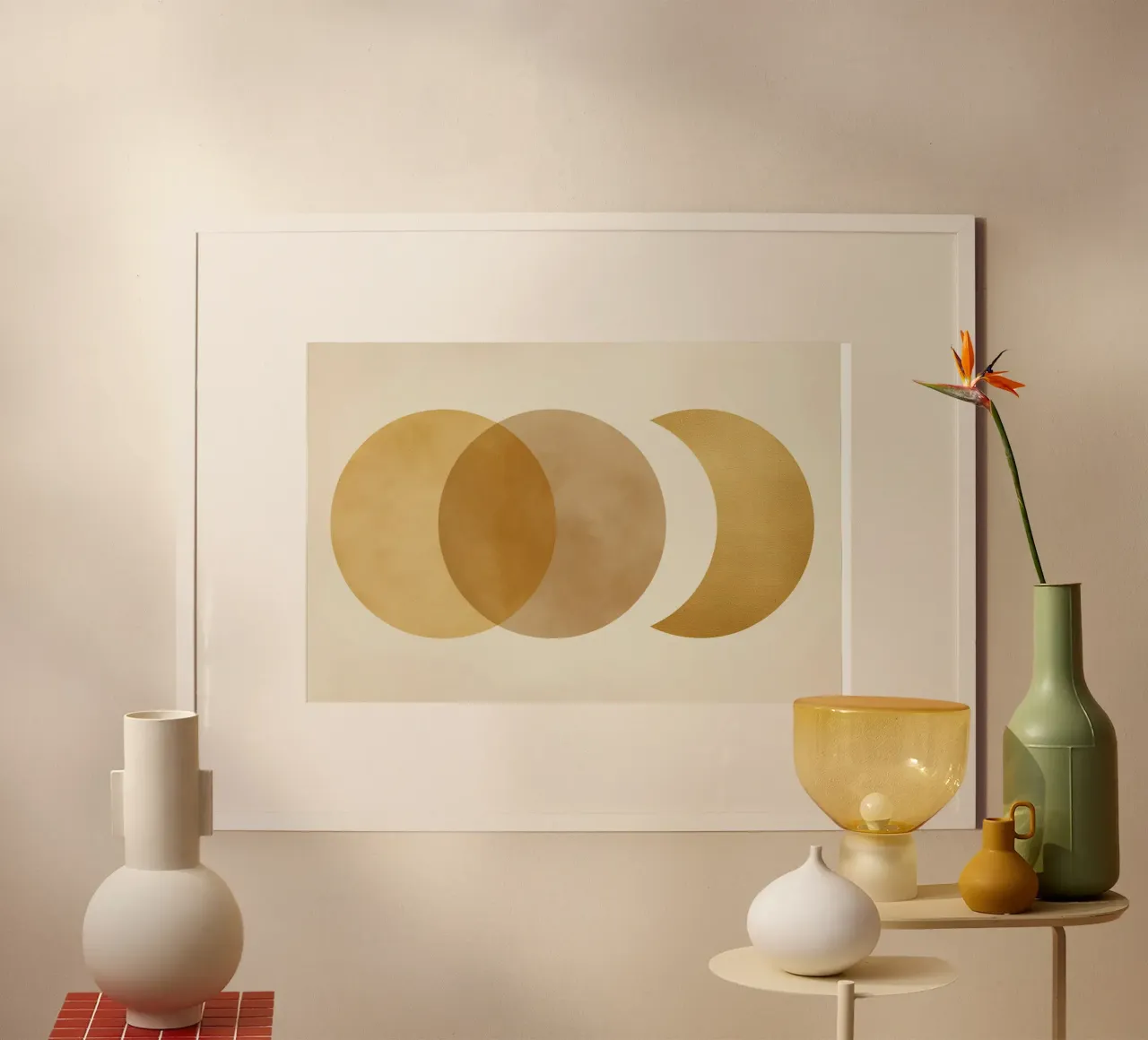 Abstracte cirkels poster van Pictura