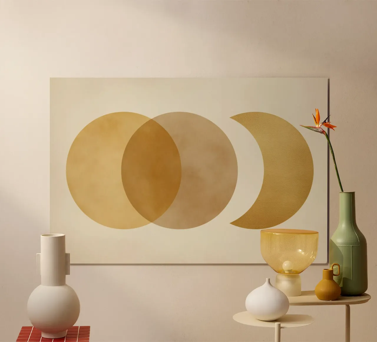 Abstracte cirkels poster van Pictura