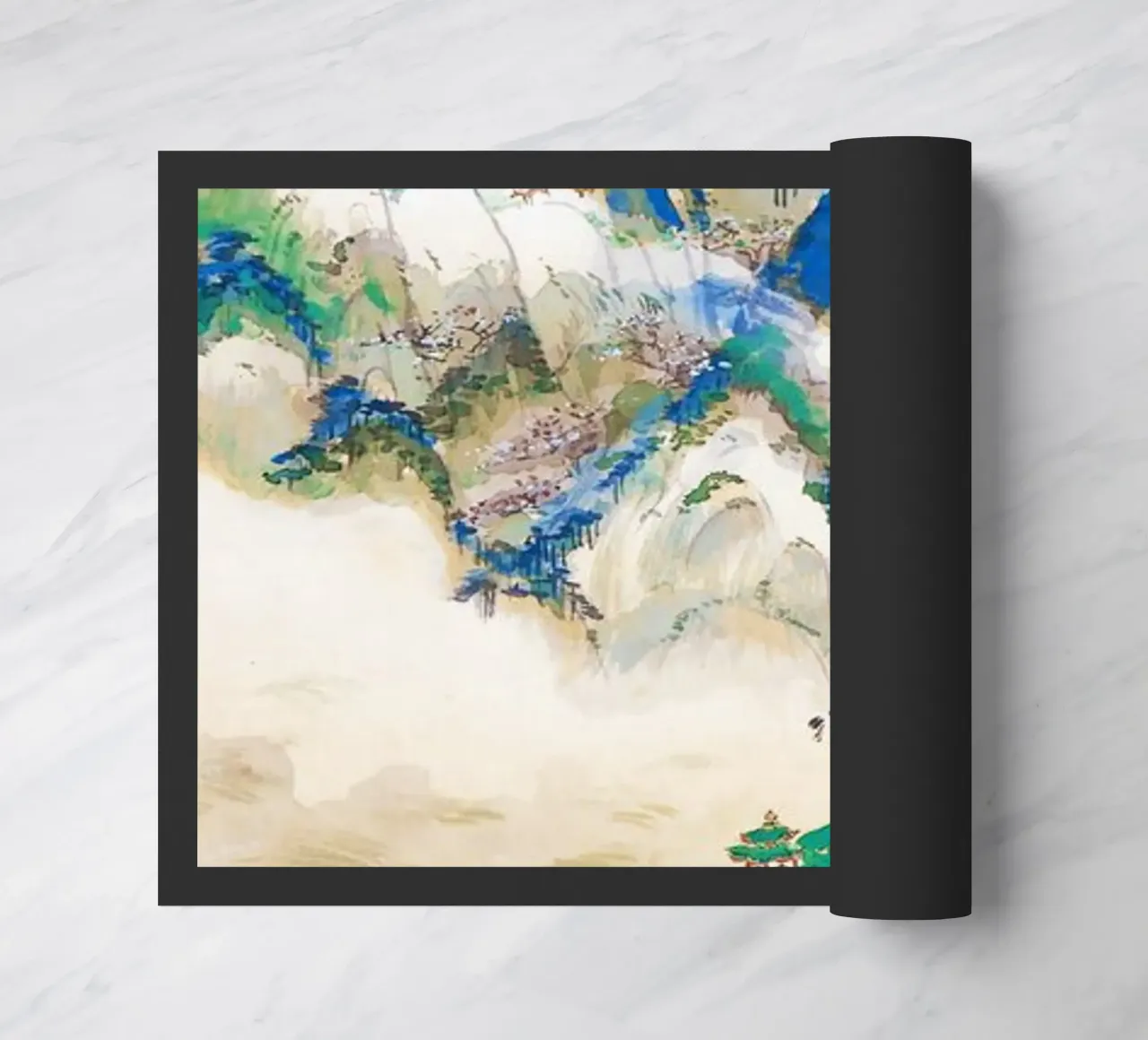 Monte Penglai - Montaña de los Inmortales Print felpudo de Venus Art