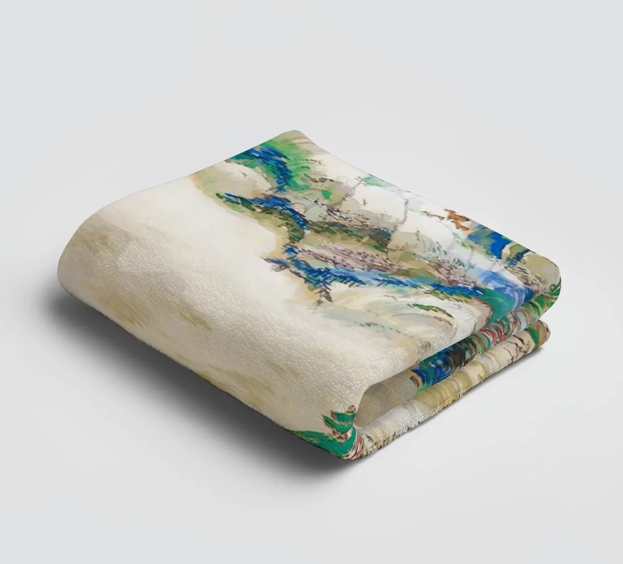Monte Penglai - Montaña de los Inmortales Print toalla de baño de Venus Art