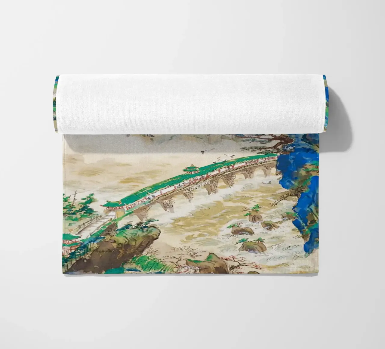 Monte Penglai - Montaña de los Inmortales Print toalla de playa de Venus Art