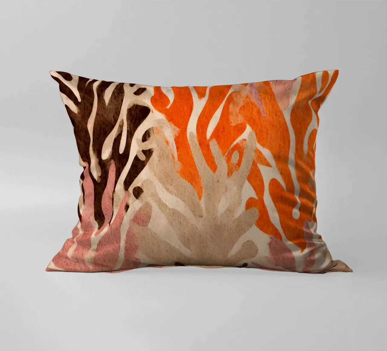 Organic Abstract decorative cushion by Sunflower Soul Studio