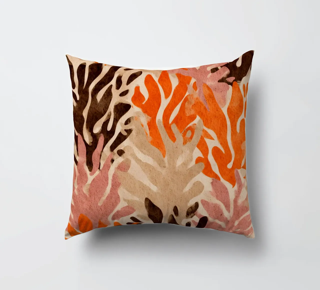 Organic Abstract decorative cushion by Sunflower Soul Studio
