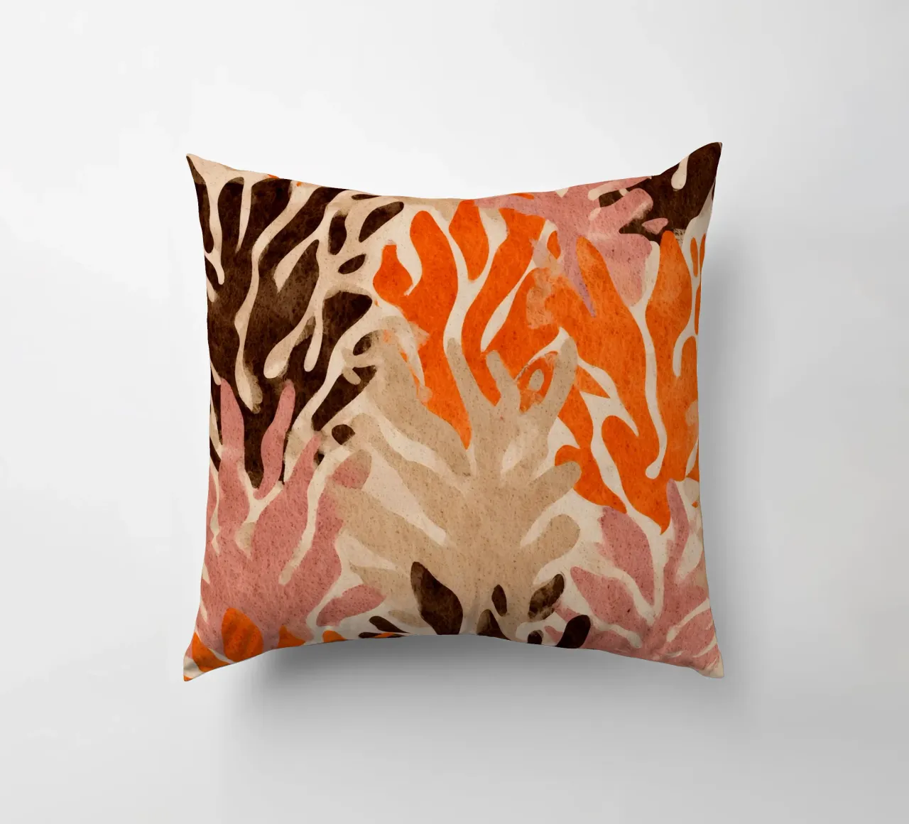 Organic Abstract decorative cushion by Sunflower Soul Studio