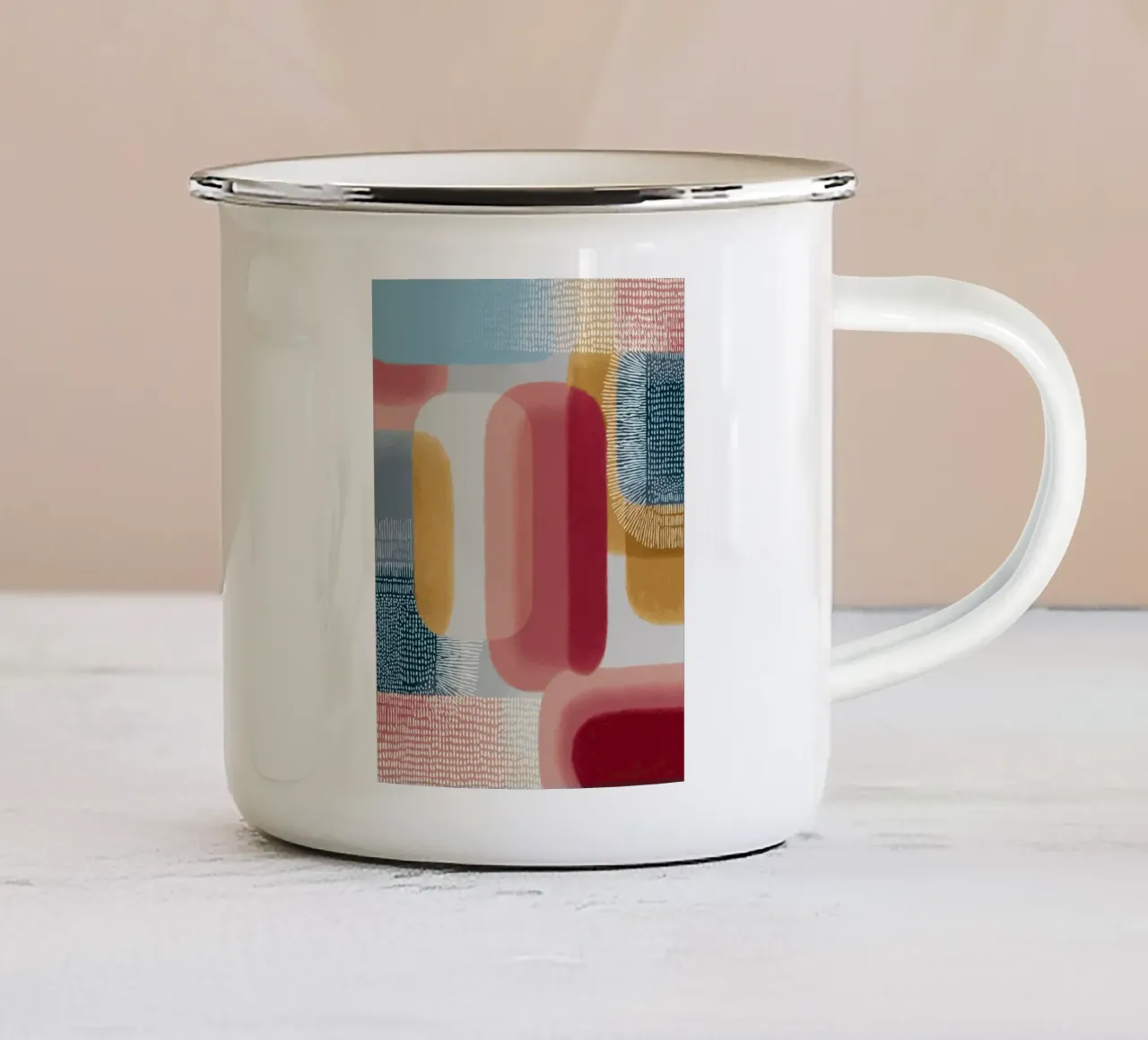 Astratto bohémien tazza in smalto da Pictura