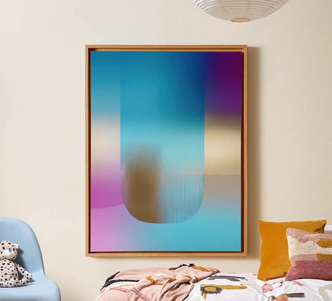 Abstract bohemian canvas with Floater frame by Pictura