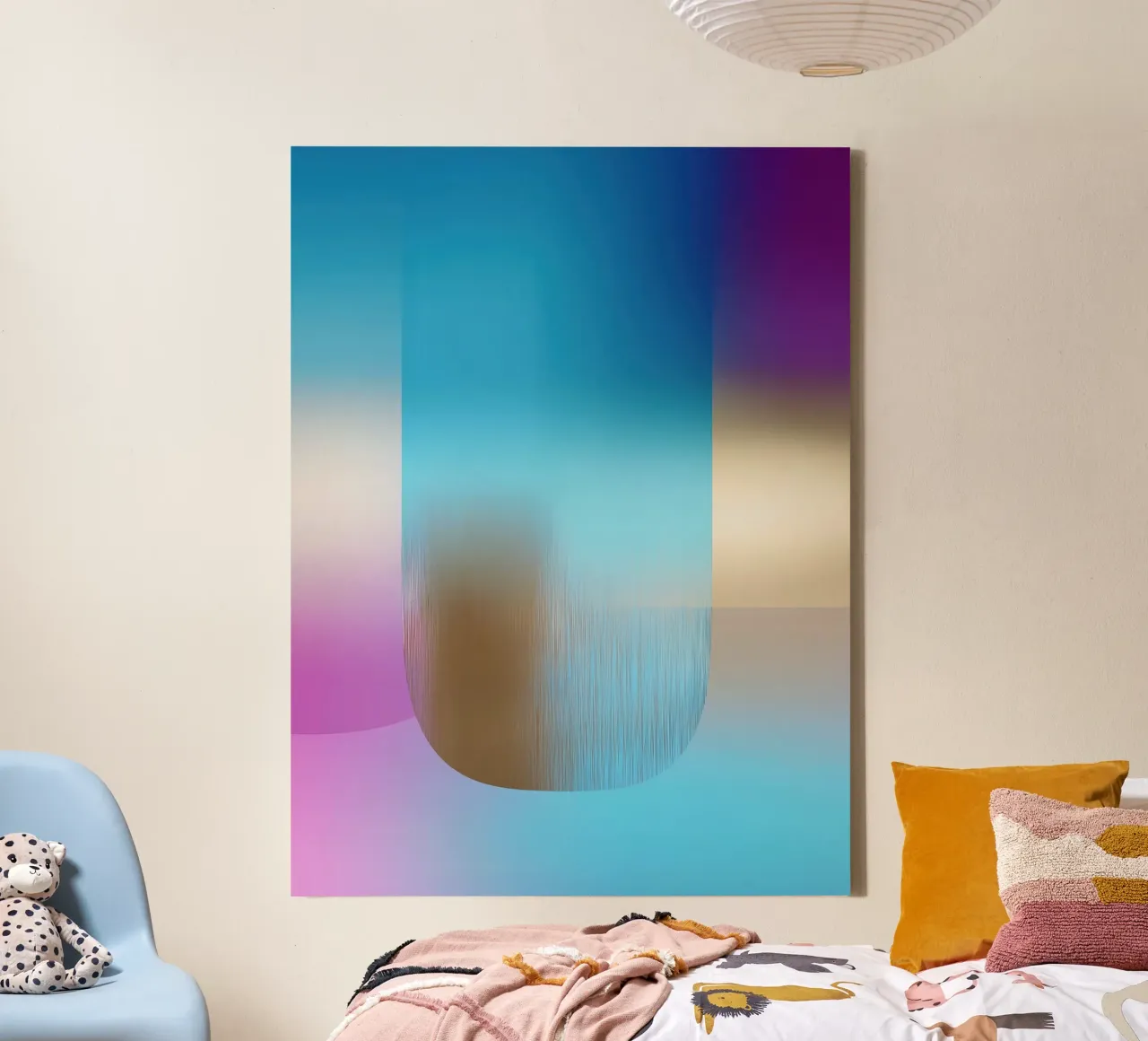 Abstract bohemian canvas with Floater frame by Pictura