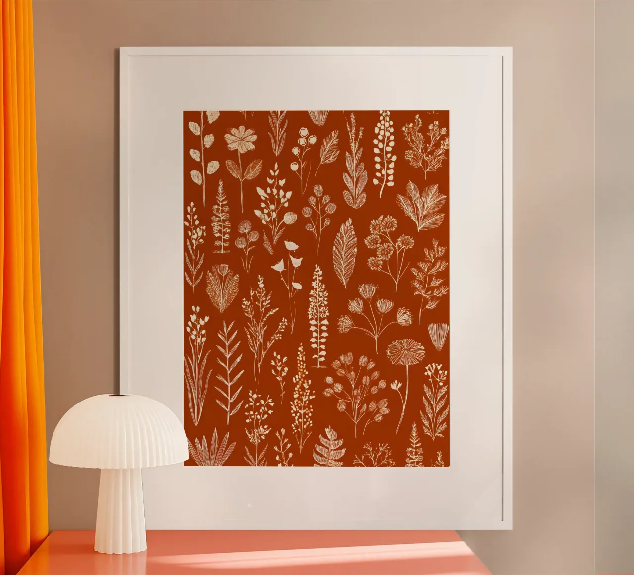 Botanical Wildflowers poster with aluminum frame by Sunflower Soul Studio