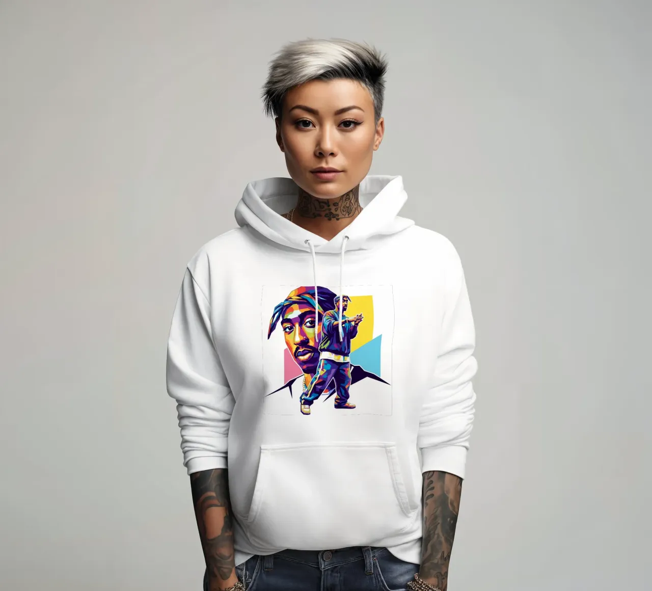 Tugas Shakur hip-hop felpa con cappuccio da Hantamrata