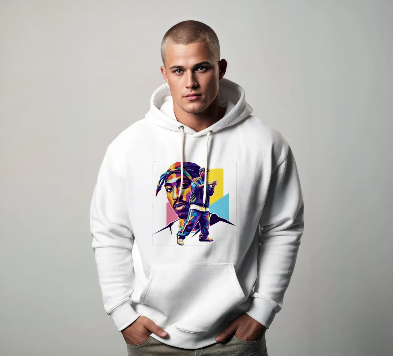 Tugas Shakur hip-hop felpa con cappuccio da Hantamrata