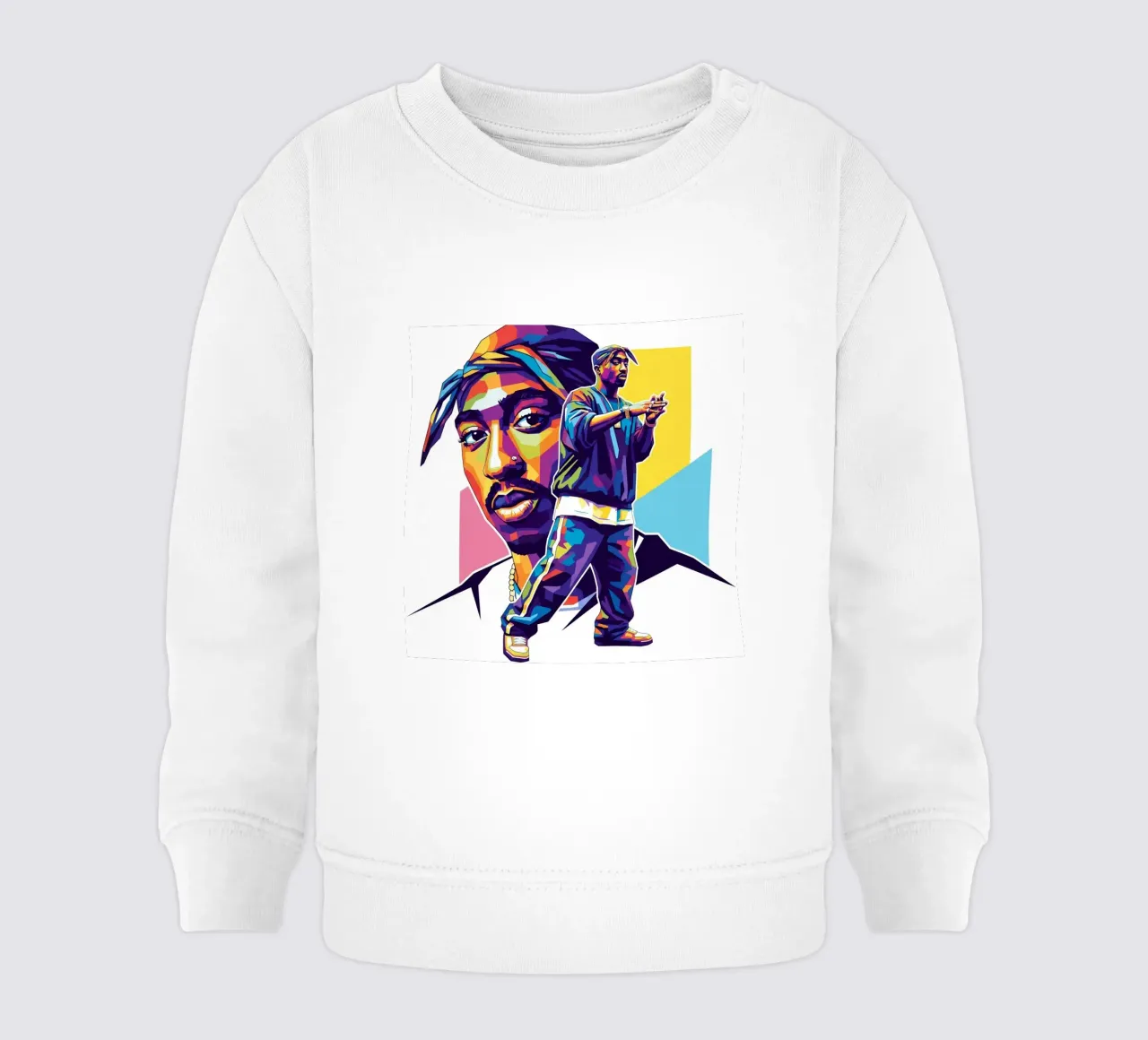 Tugas Shakur hip-hop felpa neonato da Hantamrata