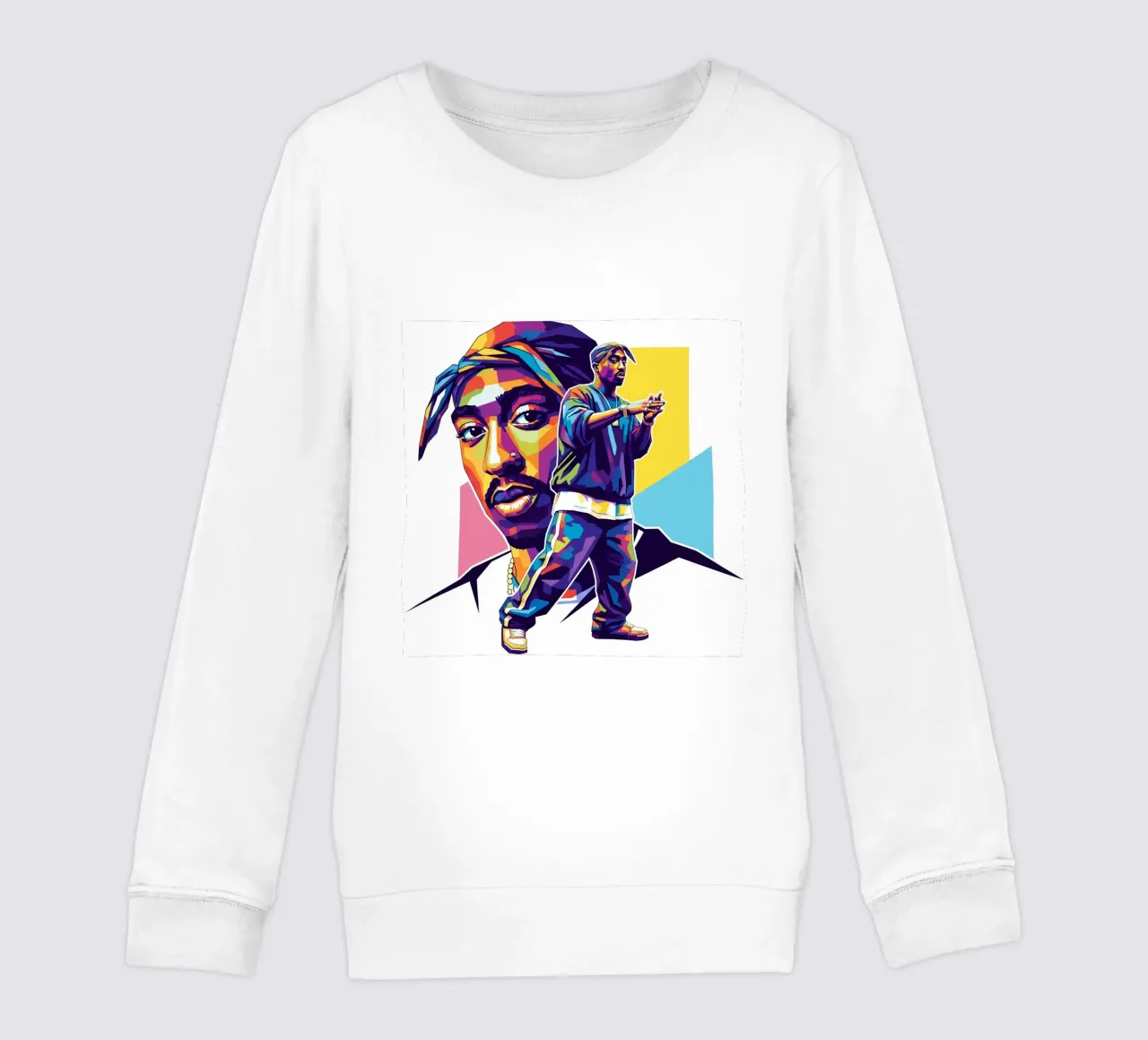 Tugas Shakur hip-hop felpa bambino da Hantamrata