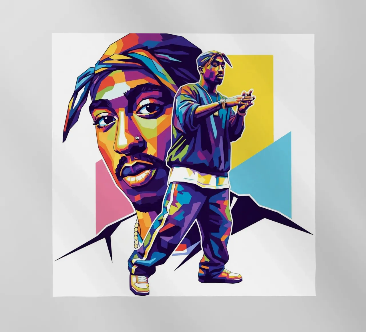 Tugas Shakur hip-hop pellicola backlit da Hantamrata