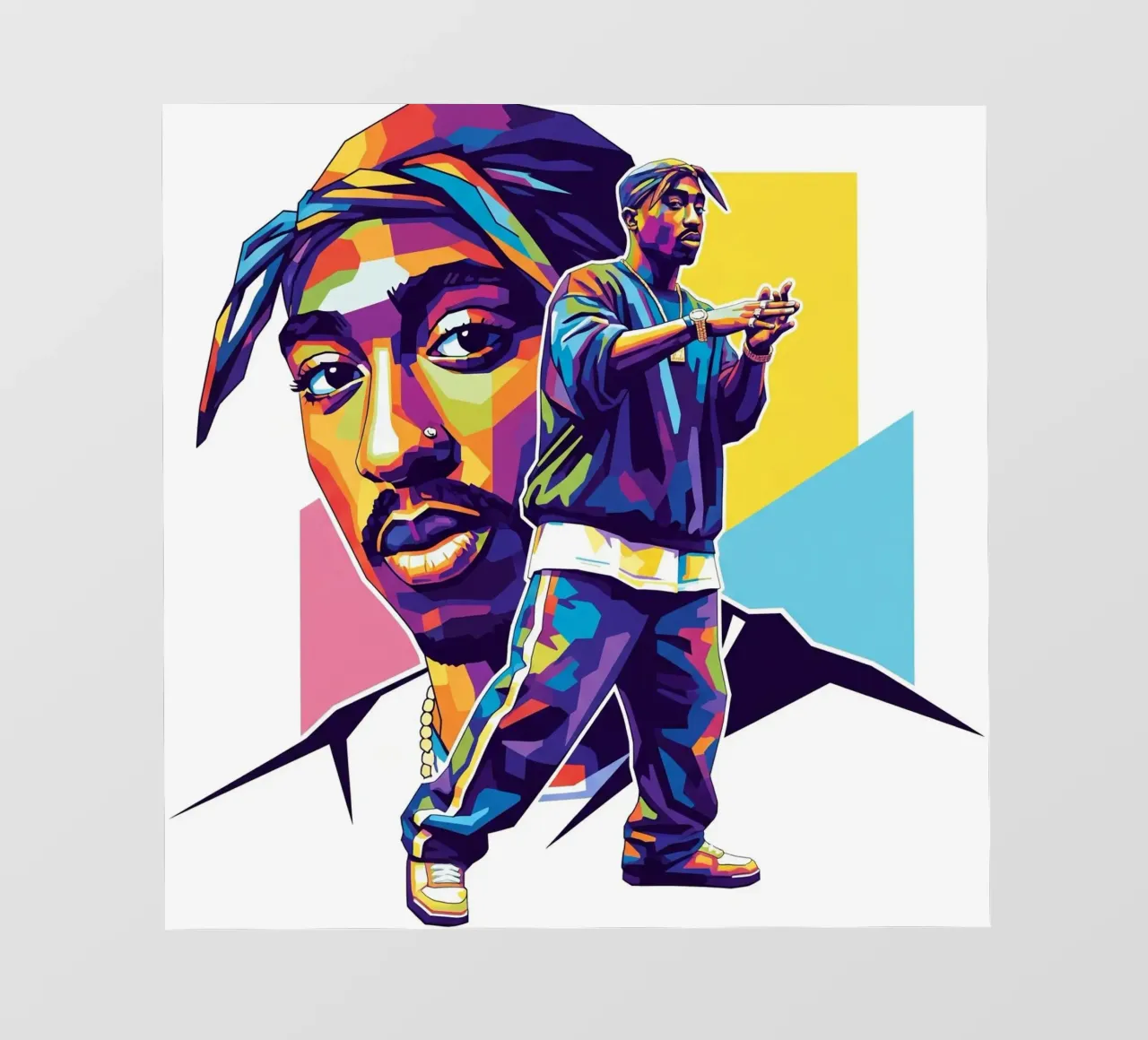Tugas Shakur hip-hop pellicola backlit da Hantamrata